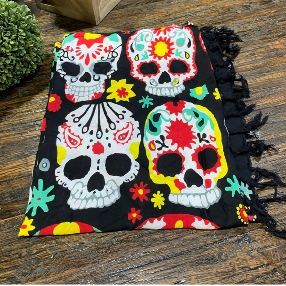 Mr Buho Sarong Vibrant Swim Cover Wrap Skirt Skull Design - Picture 12 of 12